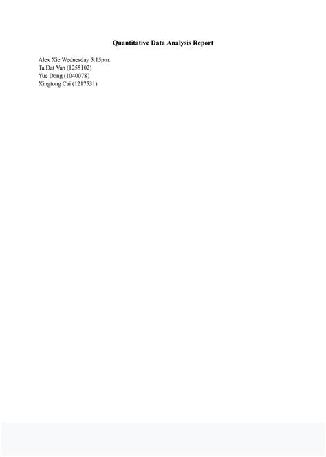 Image result for Quantitative Data Analysis Report Tutorial