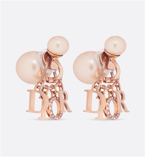 Dior Tribales Clip-On Earrings Pink-Finish Metal with Pink Resin Pearls ...