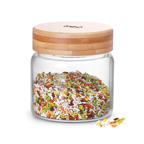Buy Treo By Milton Hi Borosilicate Round Jar With Wooden Lid, 350 ml ...