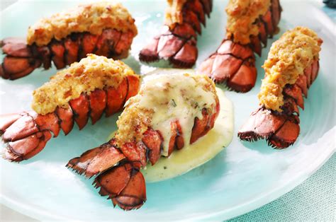 Crab-Stuffed Lobster Tails with Bearnaise Sauce