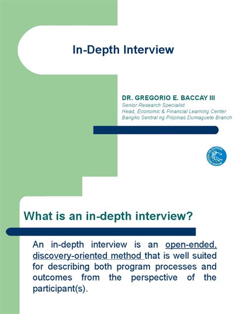 Image result for In-Depth Interview Example