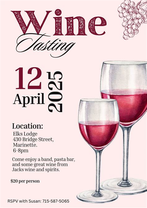 Wine Tasting - Italian Style, 430 Bridge St, Marinette, WI, 12 April ...