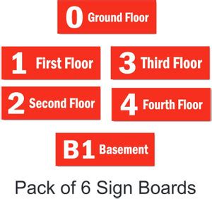 Mindcraftz Stairs | Lifts Floors Sign Boards Display Stickers Red Color ...