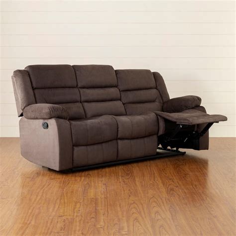 Buy Nairobi Fabric 3-Seater Recliner - Brown from Home Centre at just ...