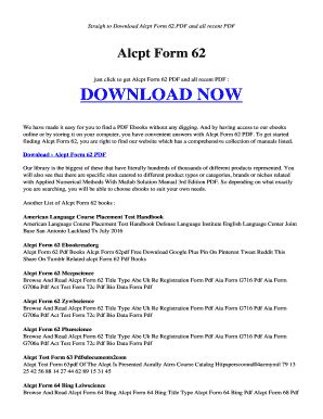 Alcpt Form 62 - Fill Online, Printable, Fillable, Blank | pdfFiller