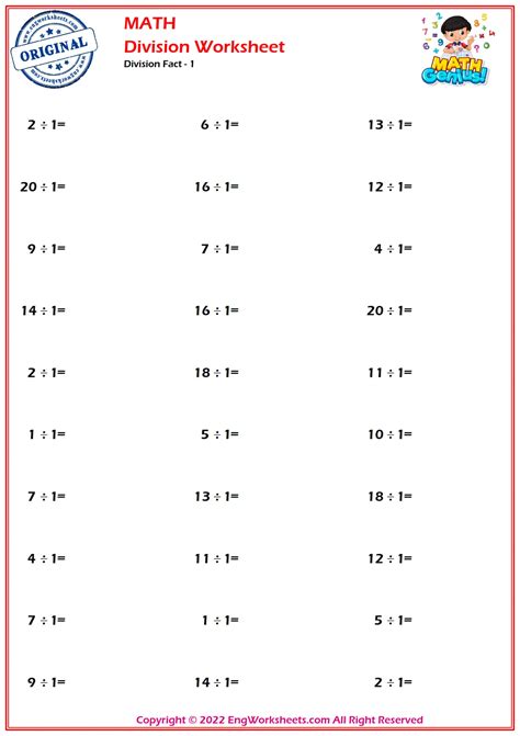 Division Facts Worksheets and Exercise - Engworksheets