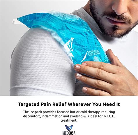 Medcosa Large Flexible Sport Ice Pack | Cold Reusable Pack for Sport Injuries & R.I.C.E ...