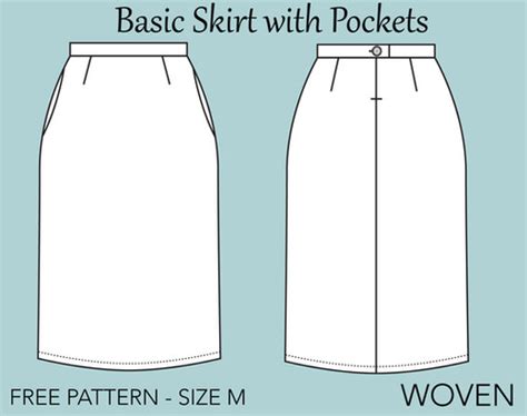 Women's Basic Skirt Block Sewing Pattern Size M | rayena