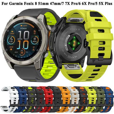 Pulseira de Silicone oficial para Garmin Fenix 8 47mm 51mm E Enduro 3 2 ...