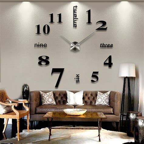 Silent Wall Clock Home Living Room Three-dimensional Digital Simple 選択