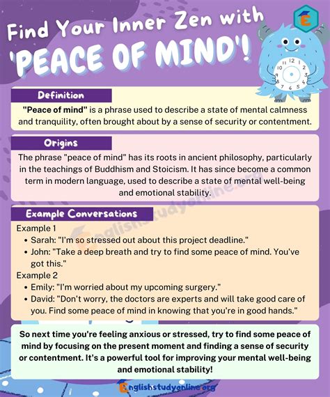 Peace of Mind Meaning: What Does It Mean? - English Study Online