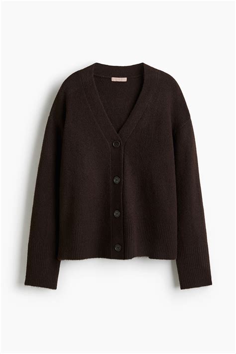 Cardigan - Dark brown - Ladies | H&M IE