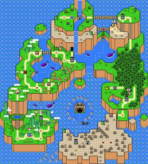 Super Mario World Map Poster - Map