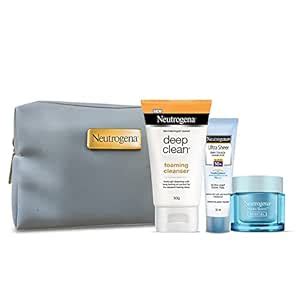 Neutrogena travel essentials combo pack with free pouch, Deepclean ...