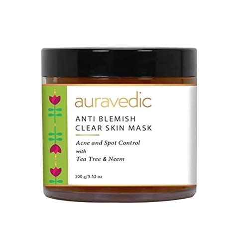Buy Auravedic Anti-Blemish Face Mask with Tea Tree & Neem Oil | Anti ...