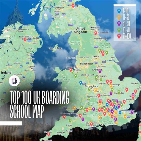 Top UK Boarding School Map - 2025 Rankings and League Table