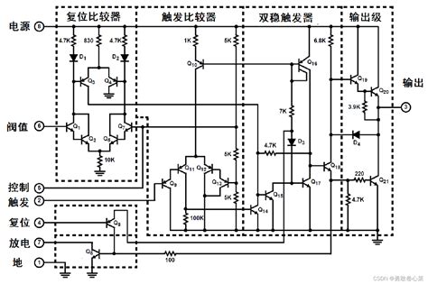 555内部电路结构与万用表测试555芯片的性能-接线图网