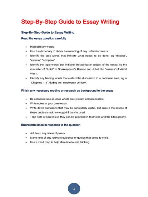 Image result for Step by Step Essay Example