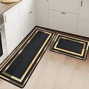 HomeStrap Set of 2 Absorbent Anti Skid Kitchen Floor Mat | Rubber Mats ...