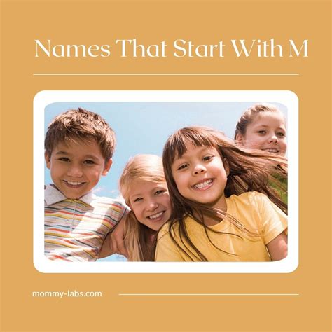 Names That Start With M - List For Boys Girls And Unisex