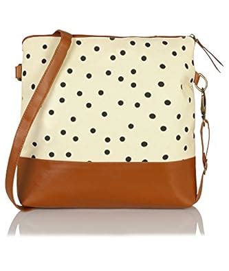 KLEIO Women's Sling Bag (ECO2002KL-CRTA_Cream & Tan) : Amazon.in: Fashion