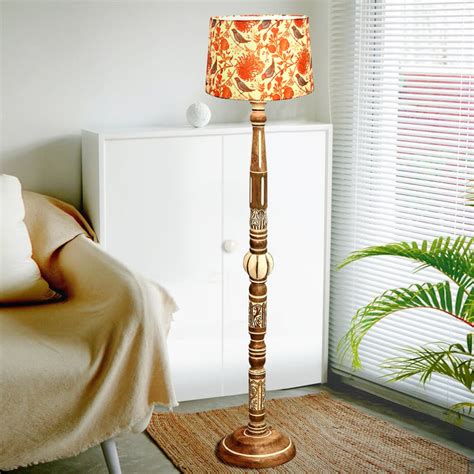Buy HOMESAKE Wooden Floor Lamp from Homesake at just INR 6000.0