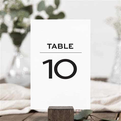 Buy Bliss Collections Table Numbers, Miniminalist, Double-Sided Cards ...