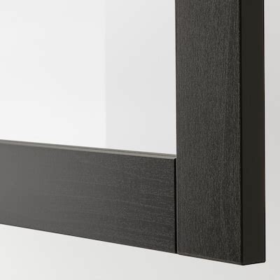 BESTÅ wall-mounted cabinet combination, black-brown/Sindvik black-brown ...