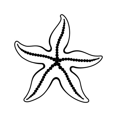 Star Fish Clipart Black And White