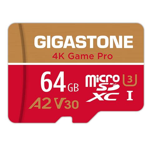 [Gigastone] 64GB Micro SD Card, 4K Game Pro, MicroSDXC Memory Card for ...