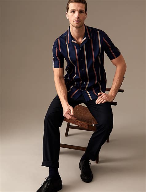 Buy Pure Cotton Striped Shirt at Marks & Spencer