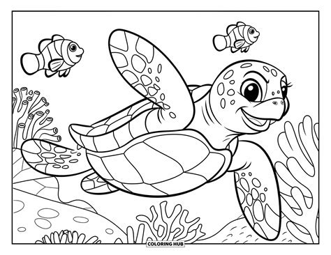 Coloring Pages For Kids Sea Turtle