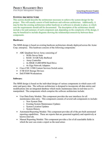 Image result for System Configuration Document Templates