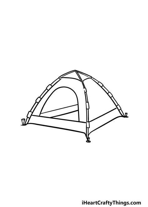 Tent Drawing - How To Draw A Tent Step By Step