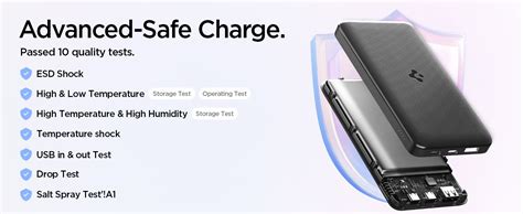 Spigen ArcPack 10000mAh Power Bank, PD3.0, Fast Charging, 22.5W Max ...