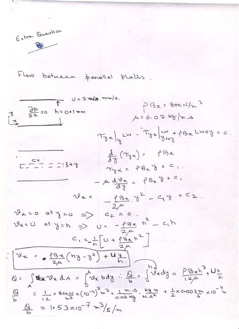 Solution of Tutorial Problems Navier Stokes Equation Set 1 - Fluid ...