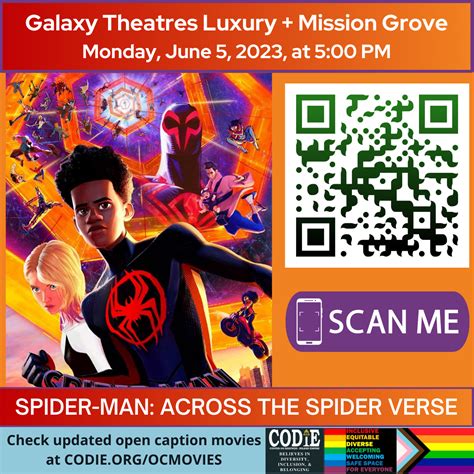 Open Caption Movie: Spider-Man: Across the Spider Verse - CODIE