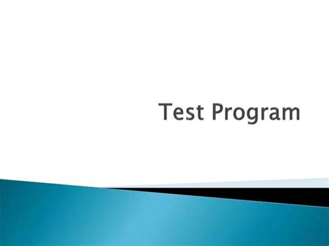 Test Programs 的图像结果