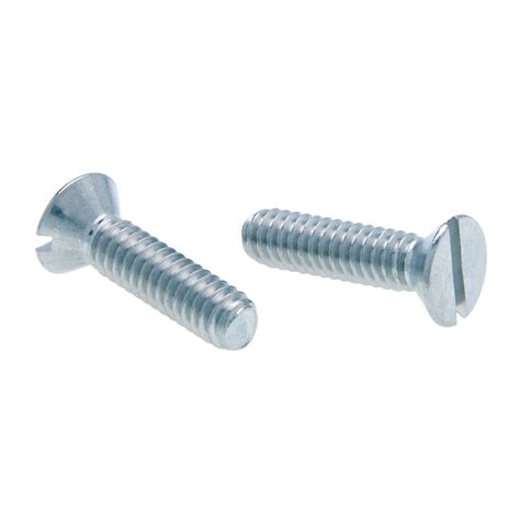 6-32 x 3/8 in. Flat Head Slotted Machine Screws - Steel Zinc - 100qty ...
