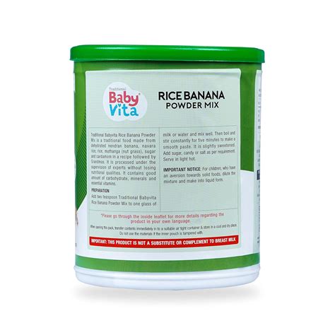 Babyvita Rice Banana Powder Mix for Babies from 6 to 24 Months (300g ...