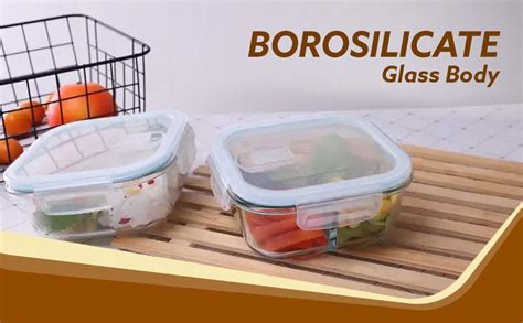 Buy AGARO Borosilicate Glass Containers with Lids, 3 pcs Set (370ml ...