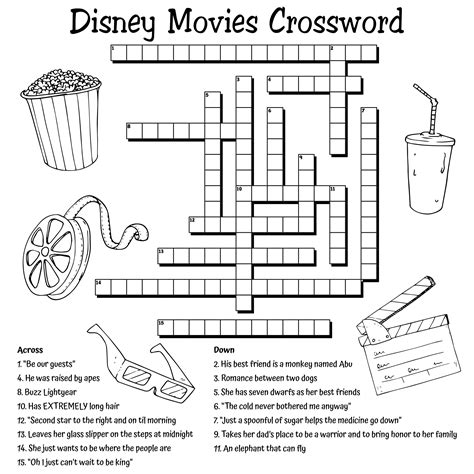 Entertainment Crossword Puzzles - 10 Free PDF Printables | Printablee