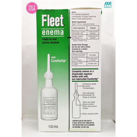 FLEET ENEMA SALINE LAXATIVE *SoftComfortip* (Ready-To-Use) | Shopee Malaysia
