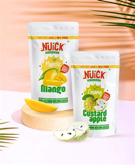 Combo of Freeze Dried Mango Chunks and Custard Apple Chunks – Nuick Foods