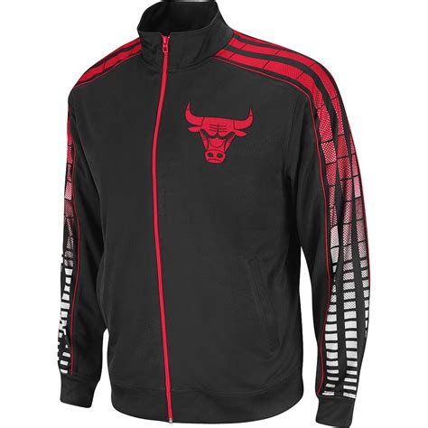 NBA Men's Chicago Bulls Vibe Track Jacket (Black/Red, Medium) : Amazon ...