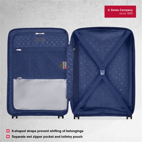 Wenger, Ultra-Lite Medium Hardside Check-in Luggage, 60 Liters, Blue,