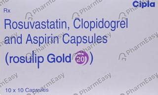 Rosulip Gold 20mg Strip Of 10 Capsules: Uses, Side Effects, Price ...
