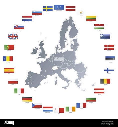 Flags Of Europe Map