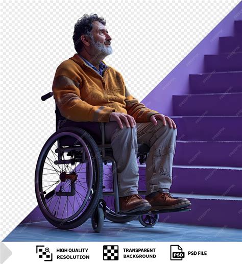 Psd transparent background inability sitting in a wheelchair png ...