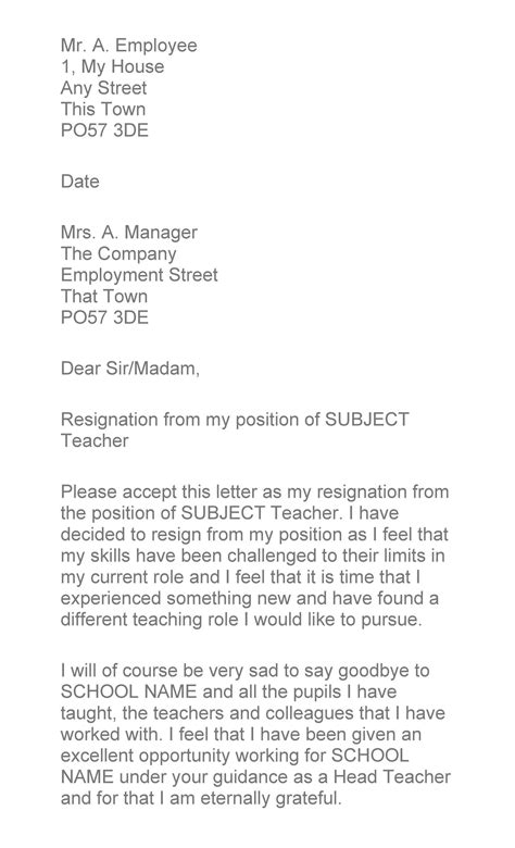 50 BEST Teacher Resignation Letters (MS Word) ᐅ TemplateLab